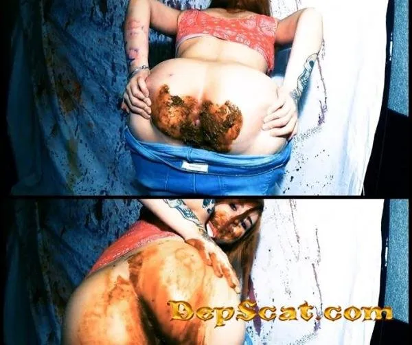 Beautiful blue jeans shit Fanni - Solo Scat, Masturbation, Dirty Anal [FullHD 1080p/621 MB]