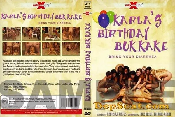 KARLAS BIRTHDAY BUKKAKE BRING YOUR DIARRHEA Nicolettaxxx - Poopping, Shitting, Big pile, Scat [SD/472 MB]