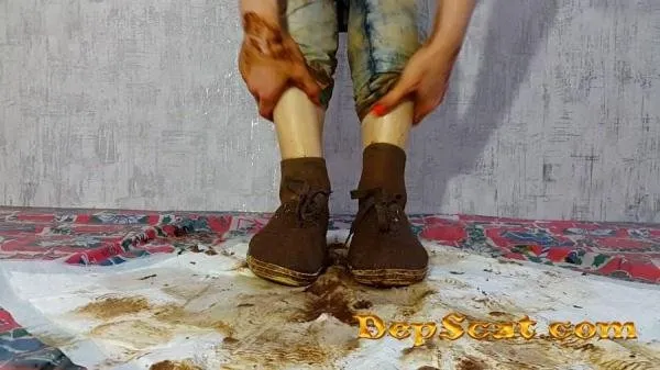 Jeans, Smearing and Filled Pussy Anna Coprofield - Jean Pooping, Solo [FullHD 1080p/1.89 GB]