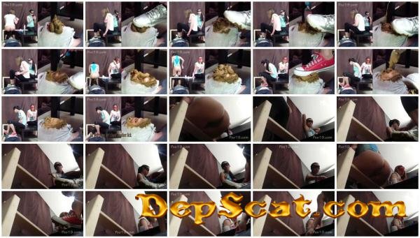 2 sweet asses treated me with morning shit Smelly Milana - Humiliation, Toilet Slavery [FullHD 1080p/1.51 GB]