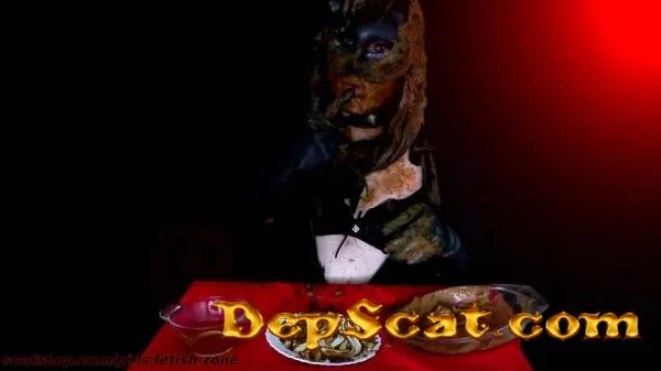 Mega smearing and swallowing shit CatShit - New scat, Latex [FullHD 1080p/1.65 GB] DepScat