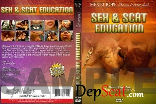 MFX-772 Sex And Scat Education Karla, Maria, Nadia - Lesbian, Dildo [SD/700 MB] DepScat