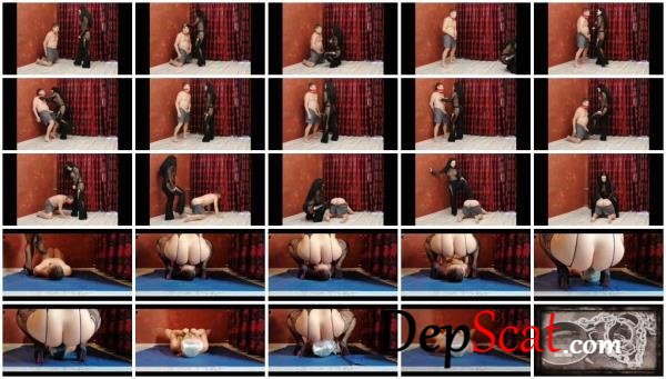 Ballbusting and scat with bag on head ChocolateLover - Scatology, Femdom [FullHD 1080p/249 MB]