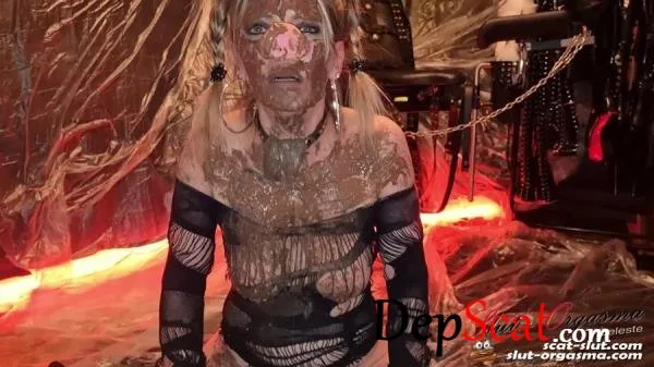 Extreme shit and puke swallowing - Extreme scat pig SlutOrgasma - Masturbation, Solo [FullHD 1080p/3.93 GB]