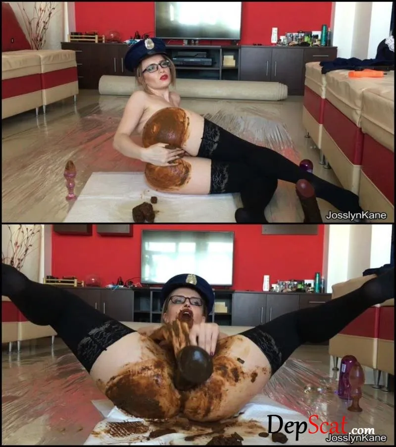 Roleplay scat game Josslyn Kane dirty police officer. (Big pile,Body covered feces,Defecation) [Special #588] [FullHD 1080p/1.73 GB]