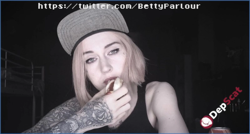 DirtyBetty Puke and Vomit After Hot-Dog With Cum Pee Smearing in FullHD 1080p