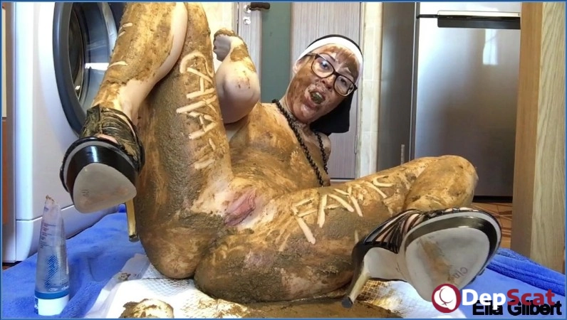 Download Ella Gilbert - Full of Shit Nun - Scat, Solo - HD 720p DepScat.com