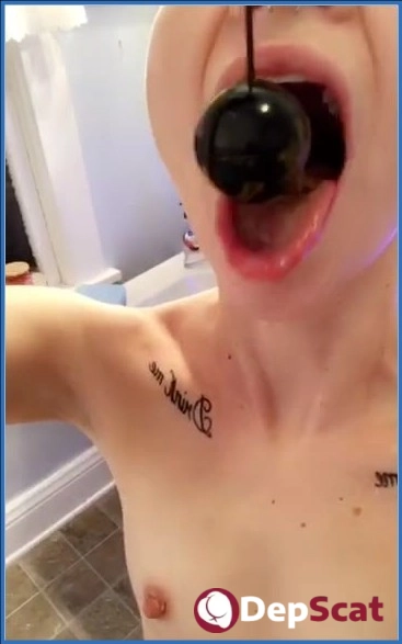 Download Extreme Scat Play with LilbuttLex in Licking My Anal Beads Clean 9 from DepScat