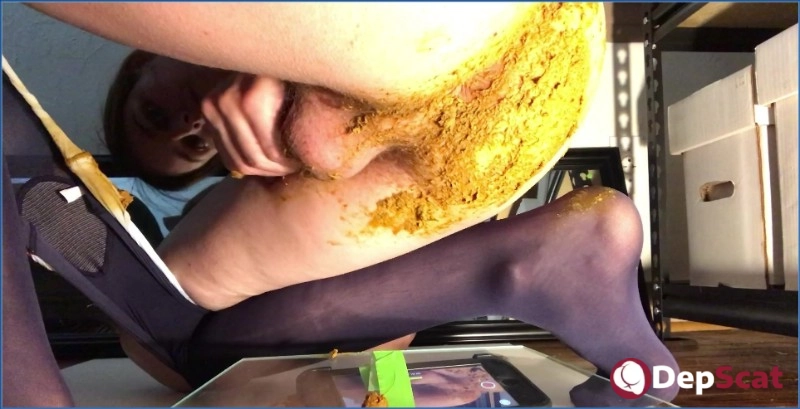 Emily Milk- Gentle Poop in Transparent Panties!!- Scat Porn, Shemale Scat- FullHD 1080p