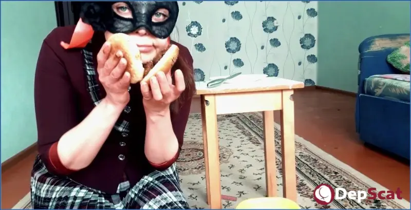 Top Babe Lina- The Scat Burger Feast- Deep Scat, Femdom- FullHD 1080p