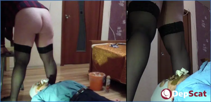 Milana Smelly- Facesitting Training for Toilet Slave- Scat XXX- FullHD 1080p