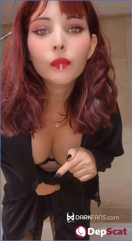 Domina Marbella in Black Lingerie Scat POV Facesitting- Toilet Slave