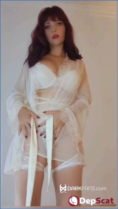 Domina Marbella Wears White Lingerie and Dominates with Foot Fetish and Scat Porn